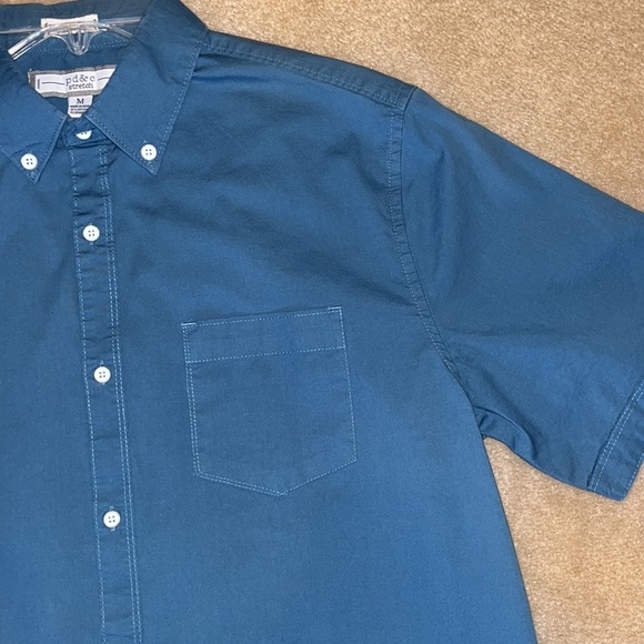 EUC PD&C stretched short sleeve cotton Button down medium - Picture 4 of 9